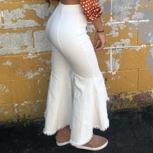 White Flare Pants